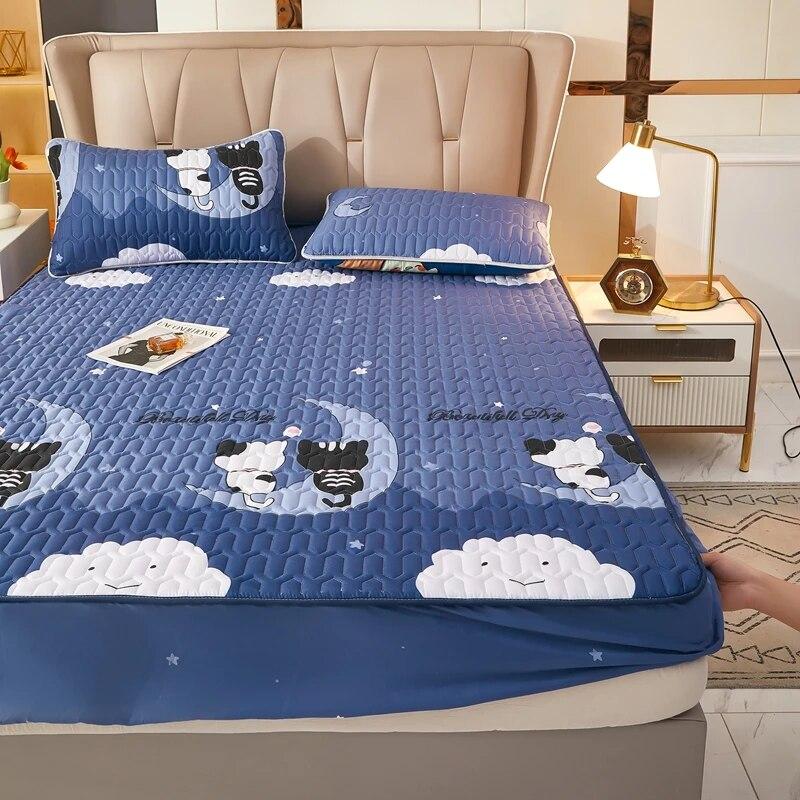 Wasserdichter Matratzenbezug, verdicktes Bettpolster, weicher Stoff, Bettdecke, Bettwäsche, Bettwäsche, Matratzenschoner für Zuhause, Wohnzimmer