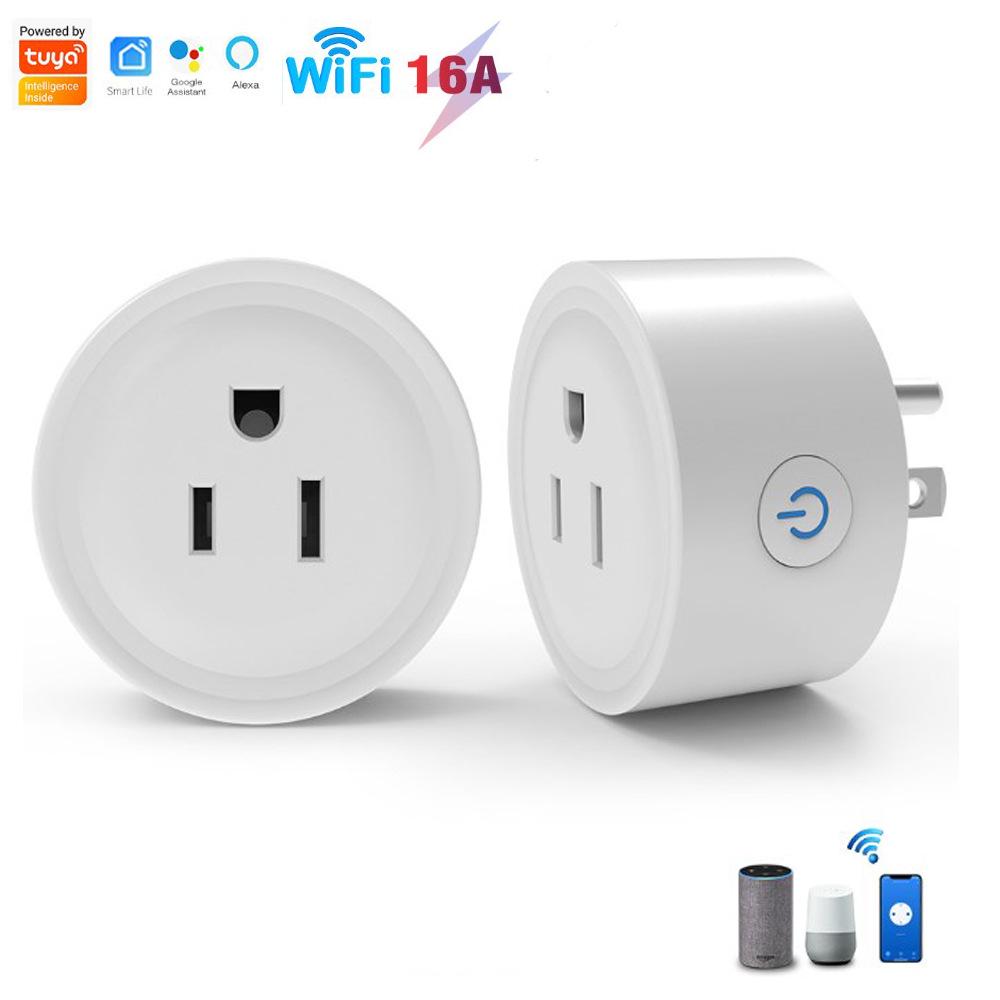 

Tuya 16A WiFi Smart Socket with Mobile Remote Timer Control (US Plug) European Shell Plug