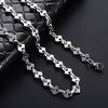 8mm Geometric Stainless Steel Round Square Link Chain Necklace for Women Men Handmade Gold Plated Choker Metal Jewelry