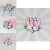 Shatter Heart Artistic Enamel Alloy Brooch Elegantly Crafted Lapel Pin For Any Occasion