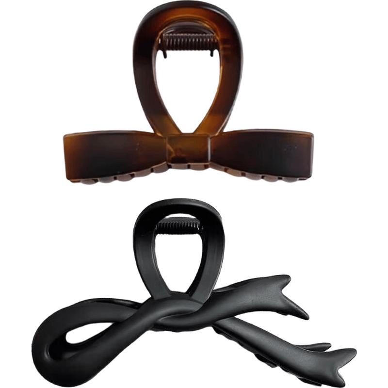 Elegant Bow Hair Claw Clip 2-Piece Set