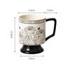 Wow  Custom Retro Goblet Ceramic Water Cup Gift Souvenir Mug Processing Custom