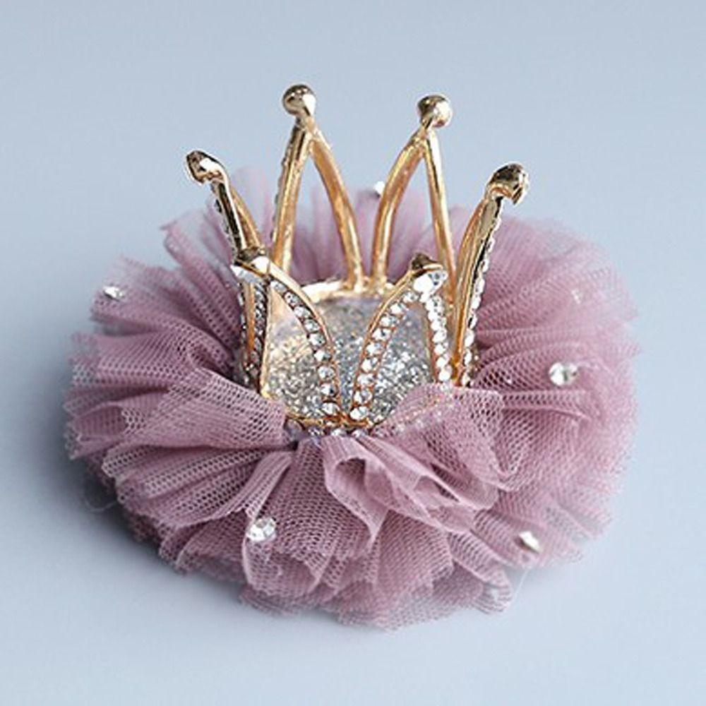 Fashion Cute Zinc Zinc Alloy Gauze Pearl Headdress Rhinestone Girl Hairpin Hair Accessory Headwear Hair Clip