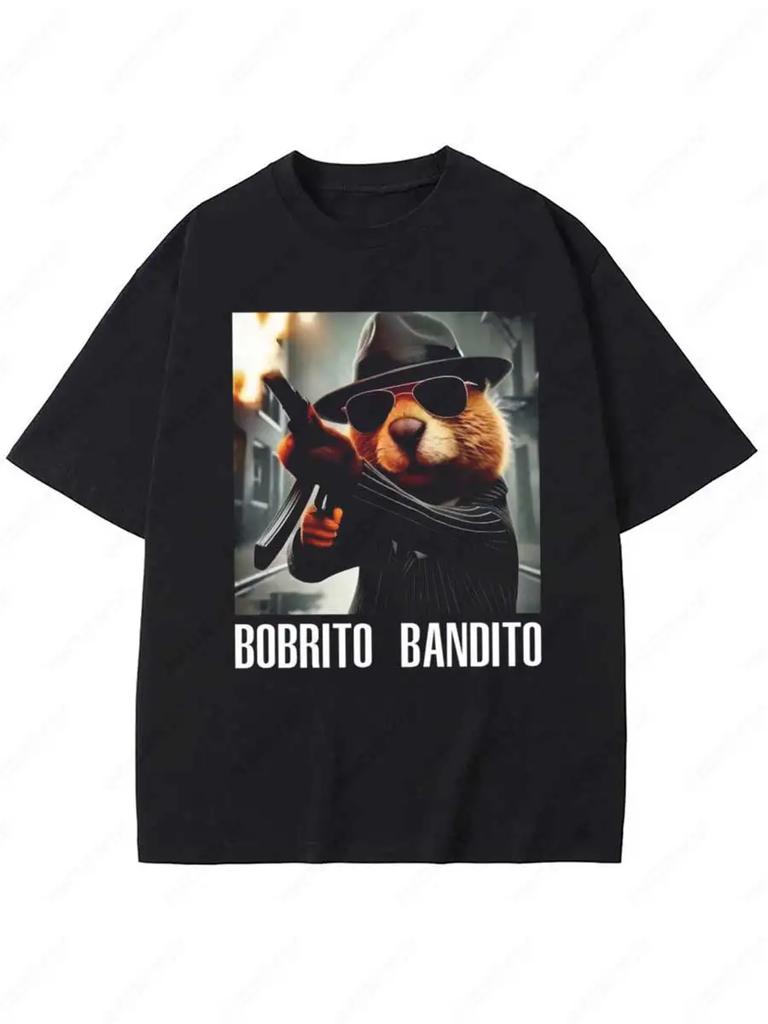 Bobrito Bandito Meme T-Shirts Women Men Italian Brainrot Y2K 2025 Funny Cotton T Shirt Summer Short Sleeve Tee Oversize Clothing