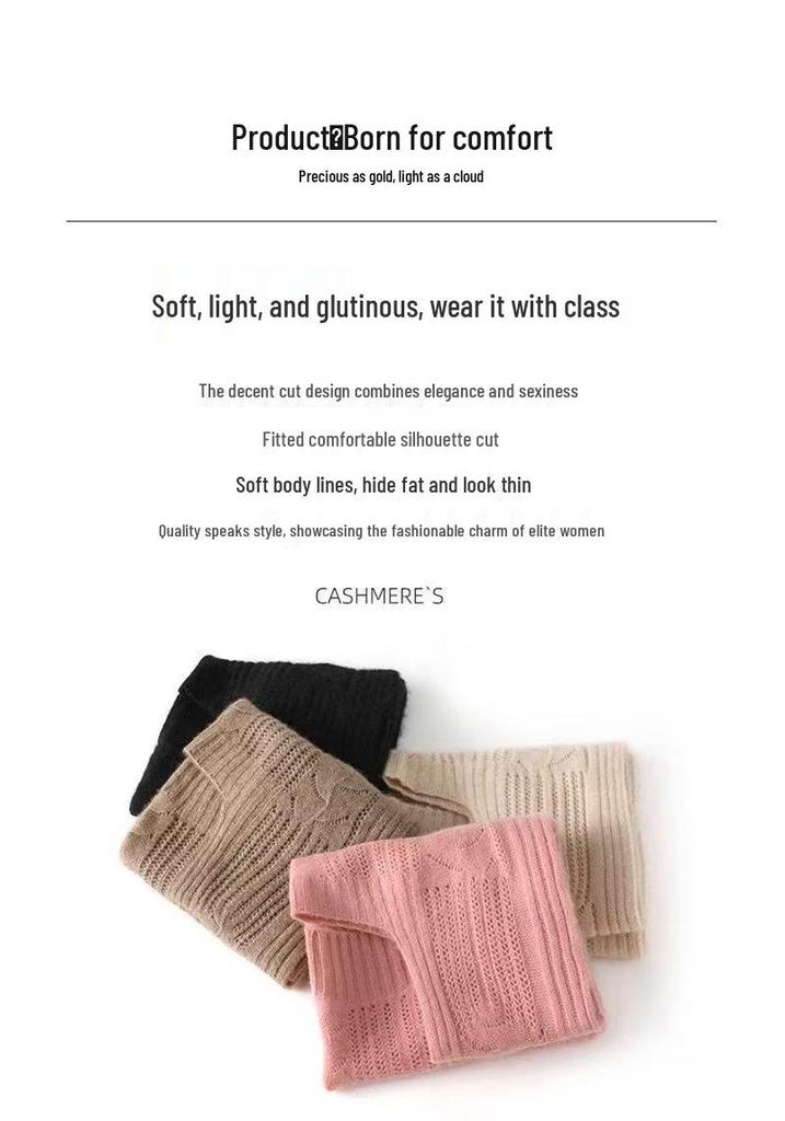 Versatile Cashmere Knit Shawl: Fashionable, Warm, Simple for Spring & Autumn