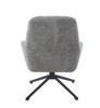 Lounge chair with swivel seat, gray fabric, Holms Furnitex