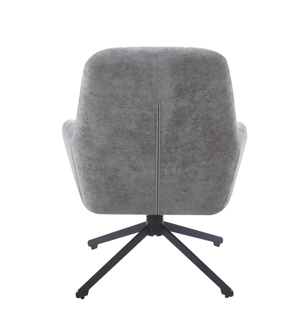 Lounge chair with swivel seat, gray fabric, Holms Furnitex