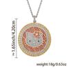 Lu District Hello Kitty Full Diamond Round Pendant Necklace - Luxury Style Women's Choker