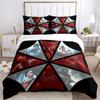 3pcs Resident Evil Theme Bedding Set - Includes Quilt Cover and Pillowcases, Suitable for All Seasons, Machine Washable - Ideal Gift for Family a