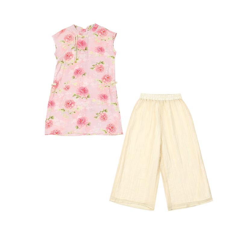 Girls  New Chinese Style Cheongsam Hanfu Set 120