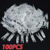 100/50 PEZZI Clip Foto Mini in Plastica Mini Mollette Trasparenti per Foto Fai da Te Decorazione Matrimonio Festa YFJ008