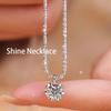 Crystal Shine Necklace for Women Wedding Jewelry Minimalism Girls Neck Chokers