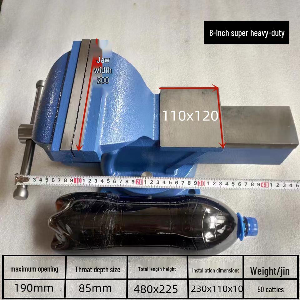 Industrial Heavy-Duty Bench Vise with Anvil - Available In Sizes 4" To 16"