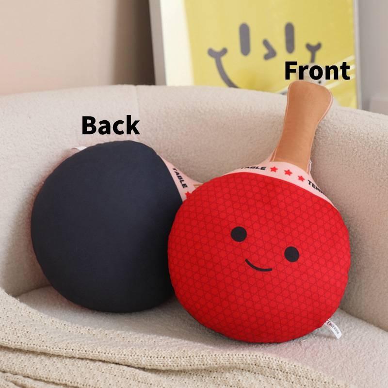 Table Double Sided Tennis Racket Plush Toy Cartoon Girl Kid Festivals Gifts