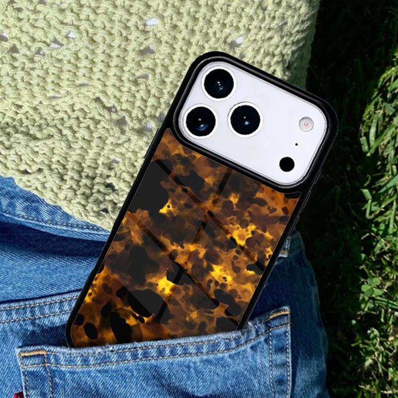 Tortoise Shell Pattern Phone Case For iPhone 17 AIR 16 Pro Max 15 14 Pro 11 12 13 Shockproof Silicone Cover