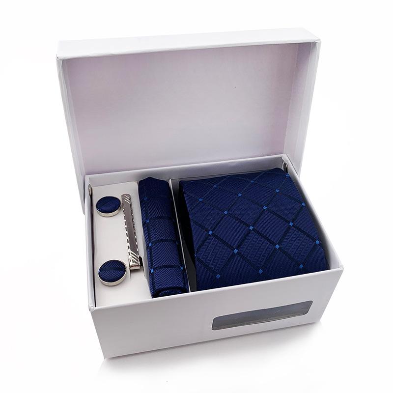 Men'S Tie Gift Box 6-Piece Set Tie Pocket Towel Scarf Cuff