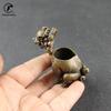 Vintage Design Chinese Style Mini Fengshui Pixiu Copper Bronze Incense Burner Censer Metal Craft Home Decor Living Room Supplies