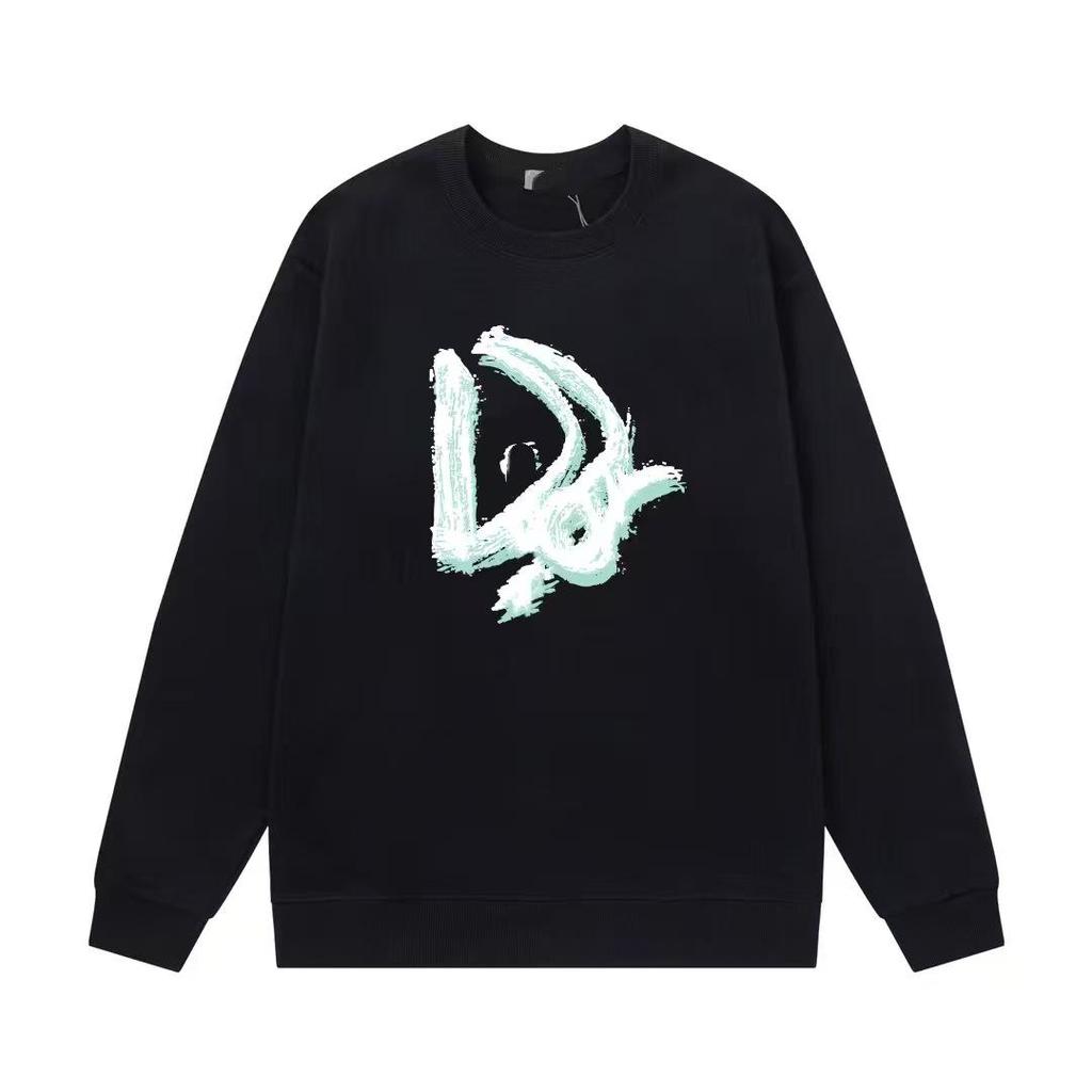 DO Marka Sonbahar/Kış Unisex 420g Harf Baskılı Bisiklet Yaka Kapüşonlu Sweatshirt - Yeni Gelen