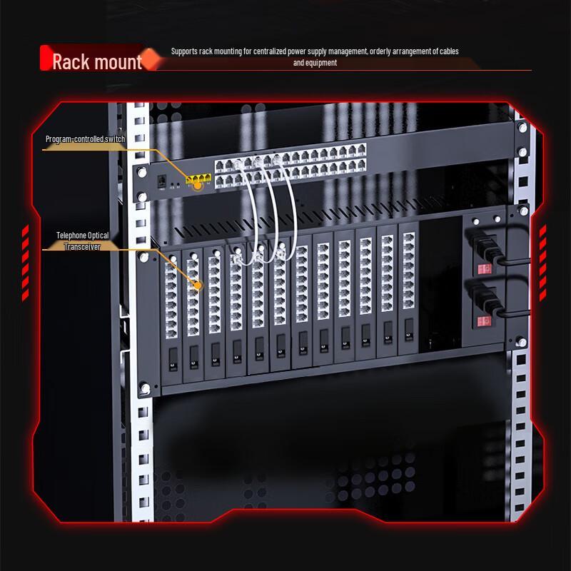 Fenghuo Weishi 8-Port PCM Voice & Fast Ethernet Optical Multiplexer