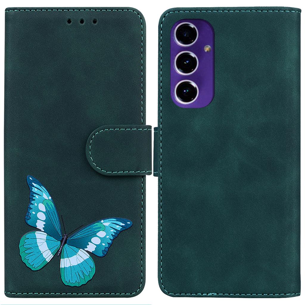 For Samsung Galaxy S24 FE Phone Case Printed  Butterfly PU Leather Stand Phone Cover Wallet