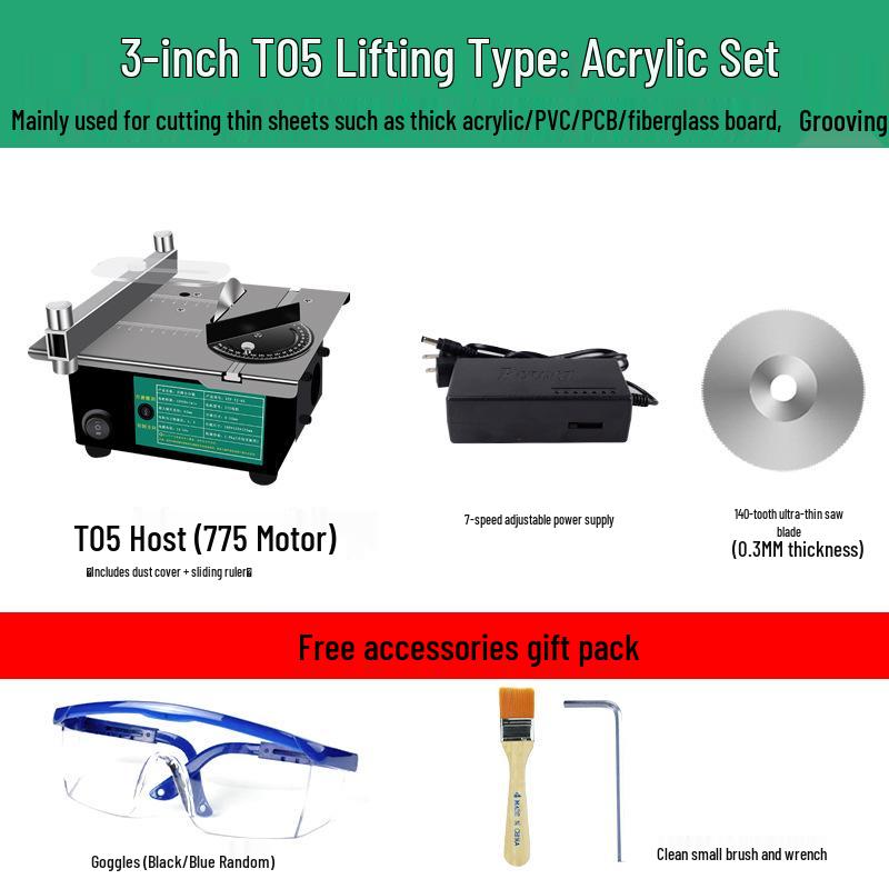 400W Compact Mini Table Saw: Multifunctional Electric Cutting Tool for Woodworking