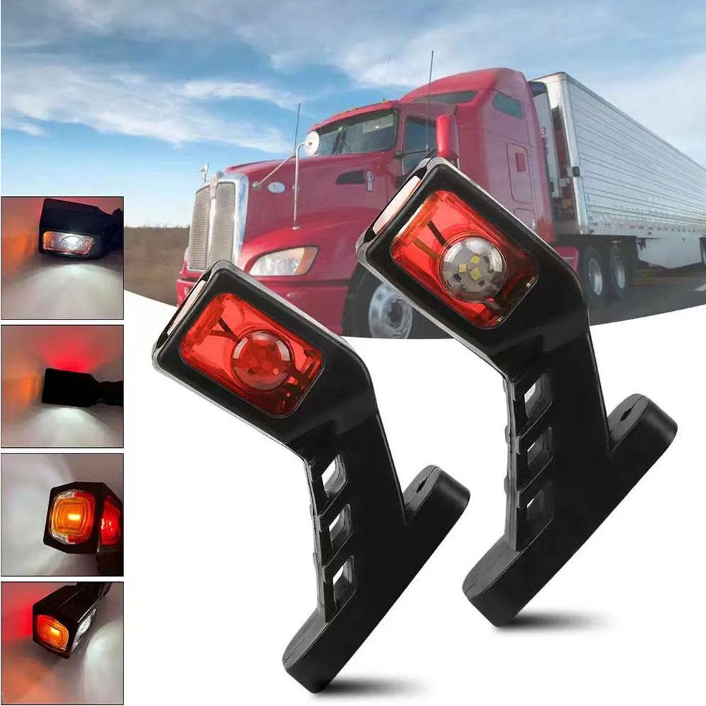 12/24V LED Side Marker Light - White Red Yellow Indicator Lamp For Trailer Truck Van Lorry, Multi-Functional Trailer Side I L8D1