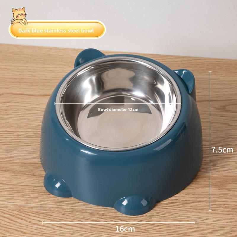 Pet Bowl, Stainless Steel Cat Bowl, Dog Bowl, Feeder, Cat Slanted Mouth, Cat Food Bowl, Dog Basin, Pet Food Utensils