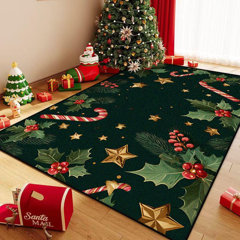 Christmas Modern CARPET FOR LIVE ROOM Luxury Home Decoration Bedroom Large Area Rugs Washable Antiskid Lounge Floor Mats Bedside