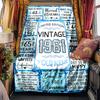 Retro Style For 65Th Birthday In 1961 Multipurpose Blanket Soft Cozy For Sofa Couch Office Bed Picnics Ideal For All Seasons Digital Print Perfect