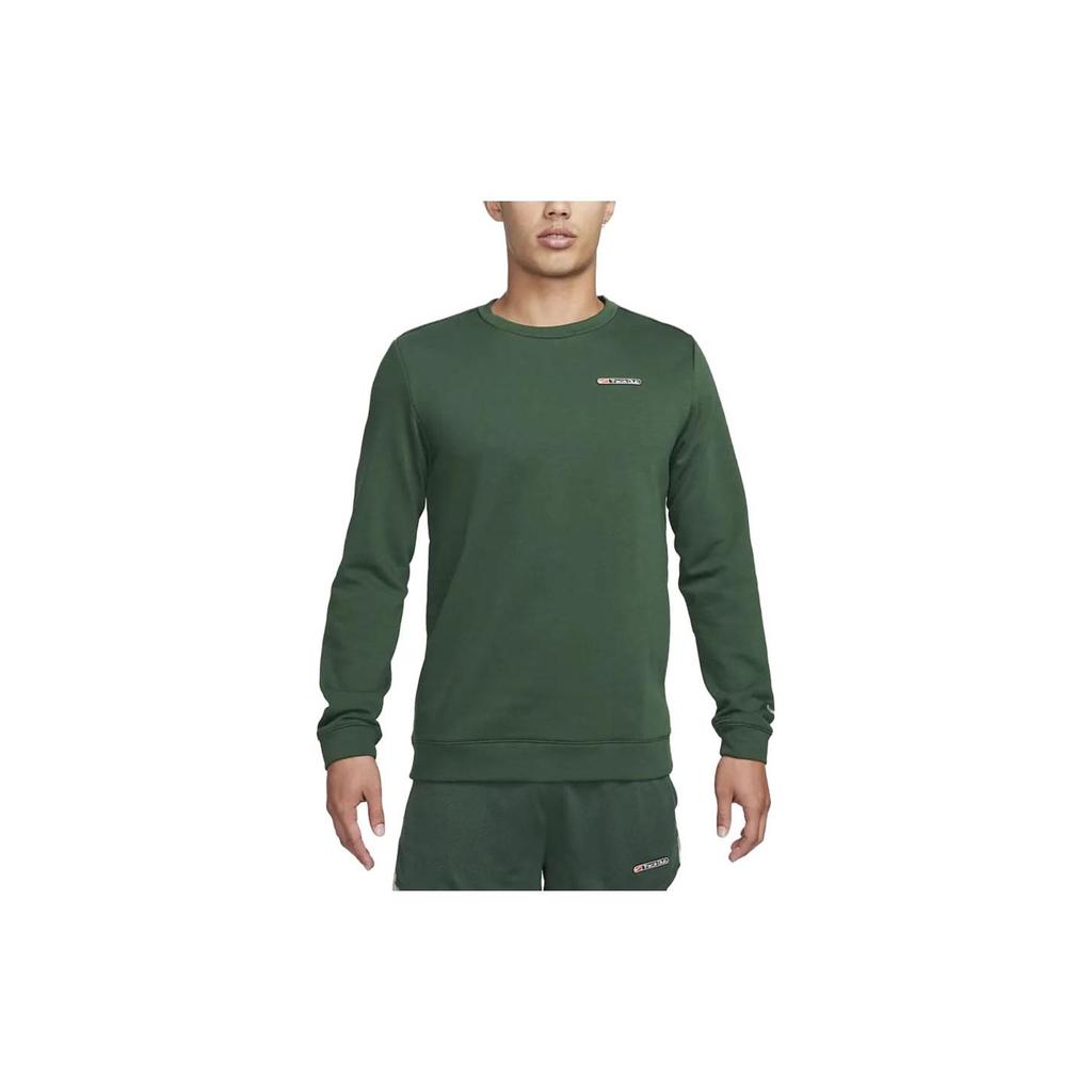 Nike Dri-Fit Track Club Solid Crew Neck Sports Quick-Dry Long Sleeve T-Shirt Men Tops Spruce-Green FB5510-323