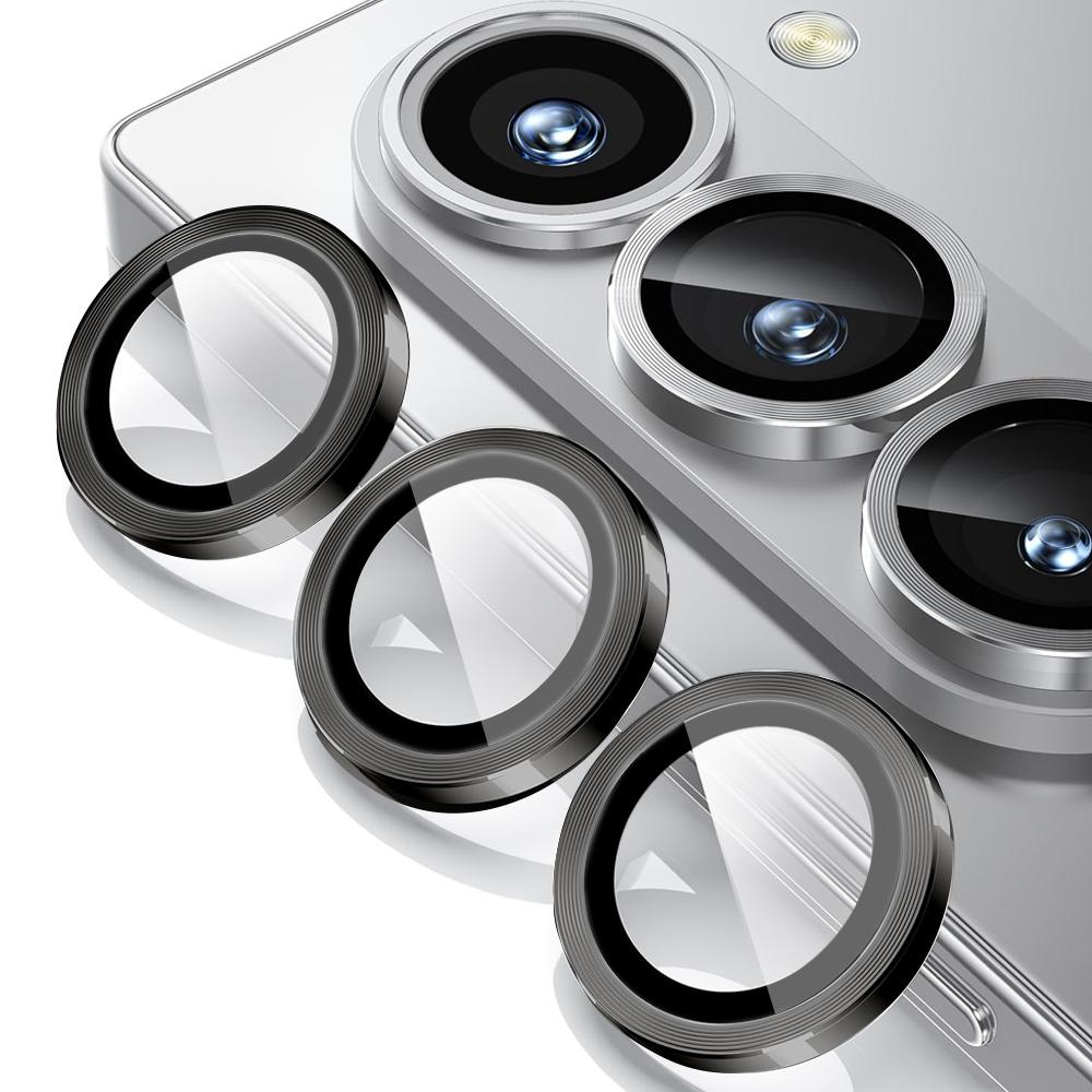 Fashion Colorful Ultra HD Metal Ring Lens Tempered Glass Film For Samsung Galaxy Z Fold 7 6 Dustproof Anti-Scratch Protect Cover