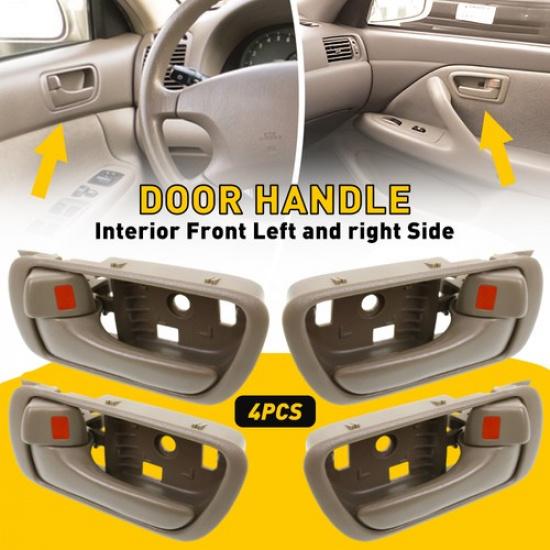 Door Handle Set For 2002-2006 Toyota Camry Front Beige & Rear Inner 4Pc