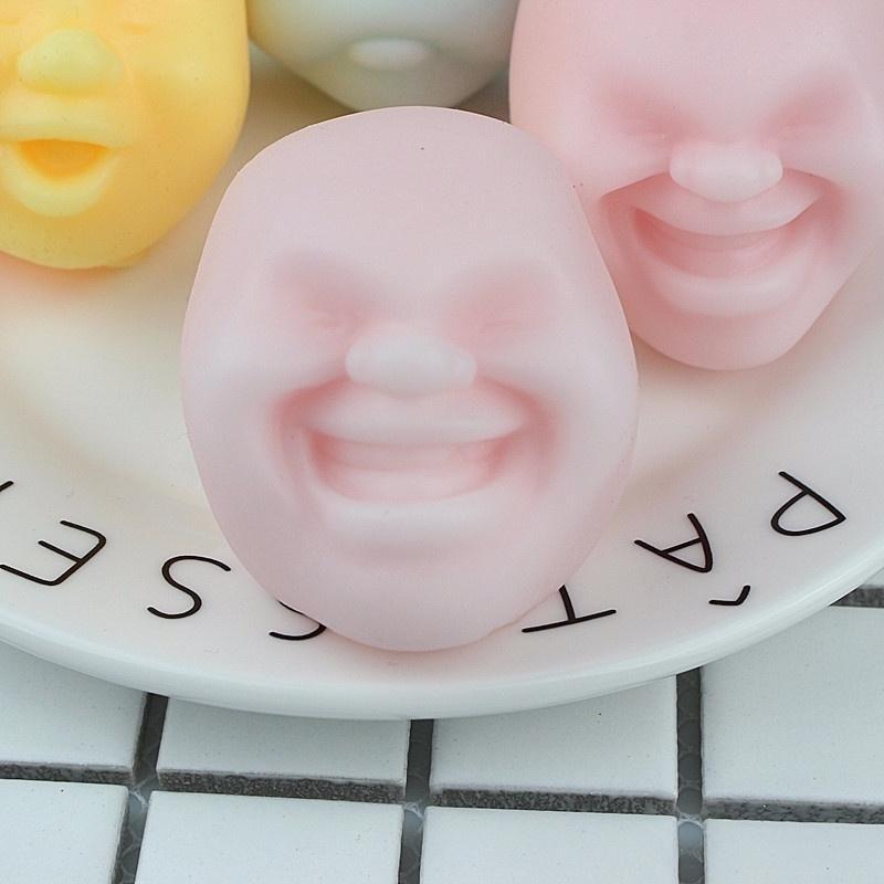 Silica Gel Human Face Emotion Vent Ball Doll Adult Stress Relieve Toys Anti-stress Ball Toy MIT