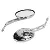 2pcs 10mm Motorcycle Rear View Side Mirror Left Right Clear Vision Universal Chrome Replacement for Suzuki