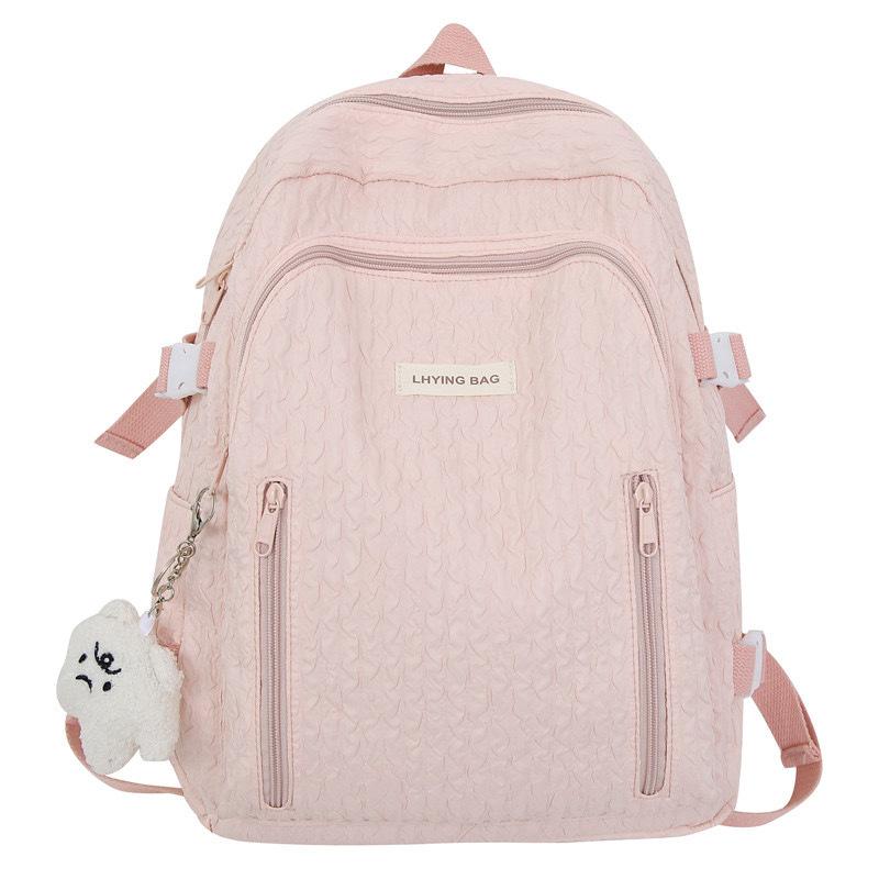 School bag female Korean version high school student cute girl backpack college student large capacity simple versatile backpack