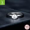 S925 Silver Mozzarella Diamond Ring, Neutral Wind Platinum Plated Luxury Ring Ring Msr007