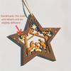 Christlicher Weihnachtsstern-Ornament, Krippendekoration, Holz, umweltfreundlicher Sternanhänger für Weihnachtsbaumgeschenke