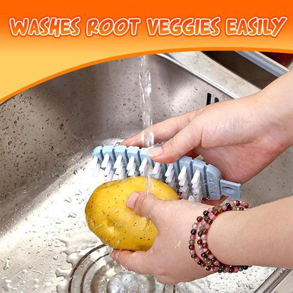 Random Veggie Vegetable Scrubber Scrub Cleaning Brush Kitchen Cleaner Carrot Potato Surface Brush Kitchen Tool
