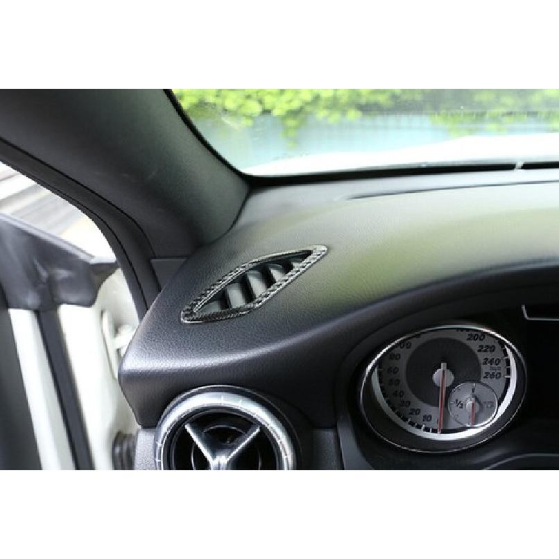 For Benz GLA CLA Real Carbon Fiber 2013-19 Cover Trim Dashboard Side Outlet Vent