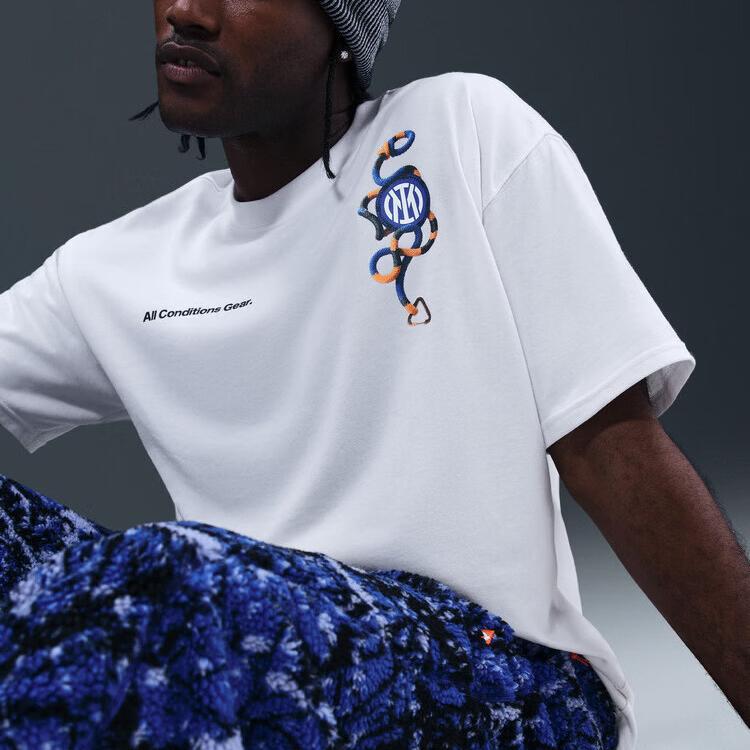 Nike X Inter Milan ACG Series Pullover Crew Neck Soccer Short Sleeve Quick Dry T-Shirt Men Tops IF0513-100