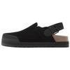 Vintage Round Toe Suede Layered Clogs Low Top Casual Shoes Men Casual Shoes Black 12712520-38
