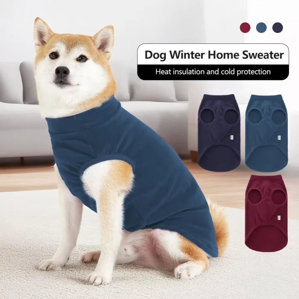 Fleece Dog Sweater Vest Warm Dog Bottoming Shirt Pet Supplies Pet Calming Clothes  Home Indoor