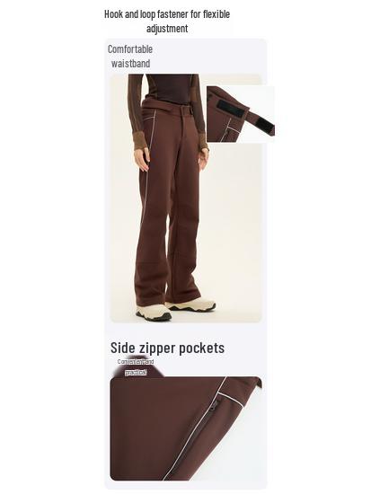 Versatile Water-Repellent Outdoor Workwear: Durable Plus Velvet Warm Sports Casual Long Pants for Autumn and Winter