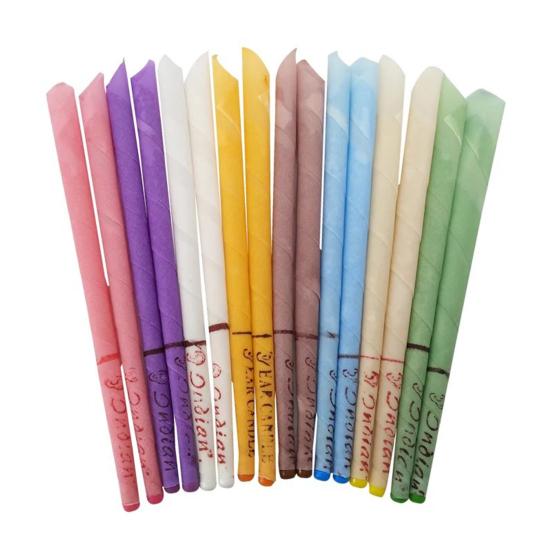 50Pcs Ear Candling Waxing Coning Therapy Smoke Free Natural Beewax with Plug