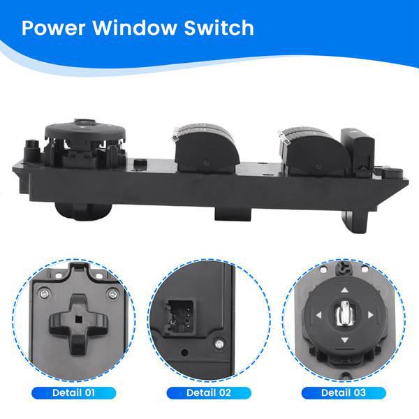 

Black ABS Electric Window Switch AM5T-14A132-AA, 1 pc None