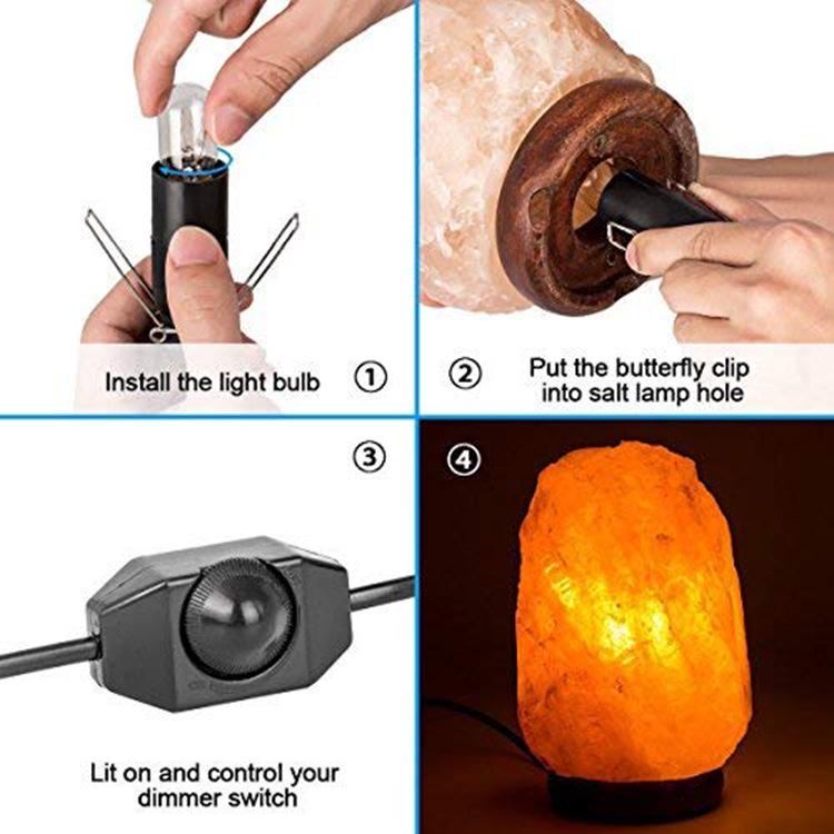 Certified Dimming Power Cord for Salt Lamps (US/UK/EU/AU)
