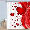 1ks sprchový závěs na Valentýna ve tvaru srdce   -   S háčky Voděodolný Odolný proti plísním Snadná instalace Omyvatelný