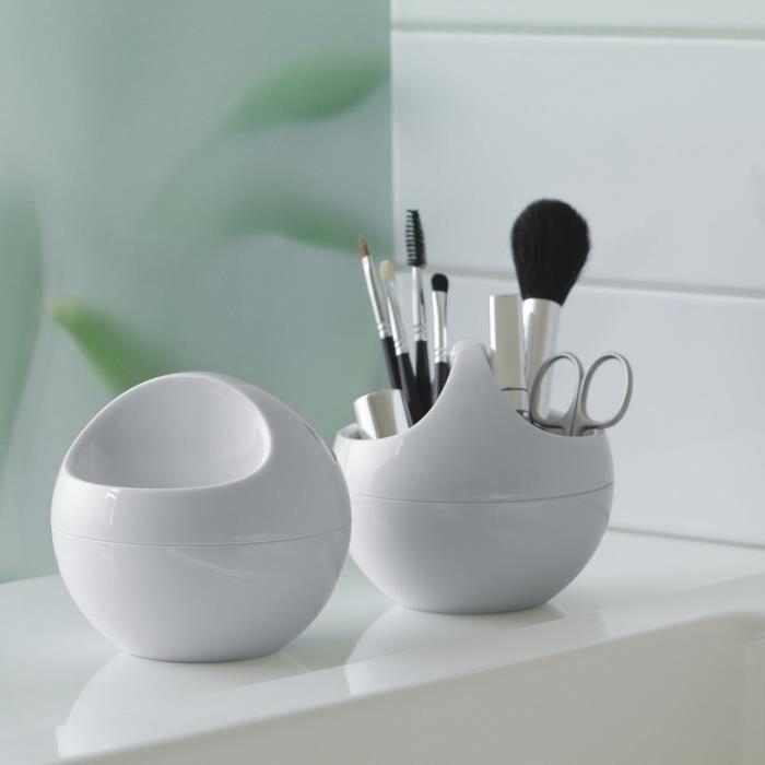 Spirella Poubelle à bascule PS BOWL 1L Blanc