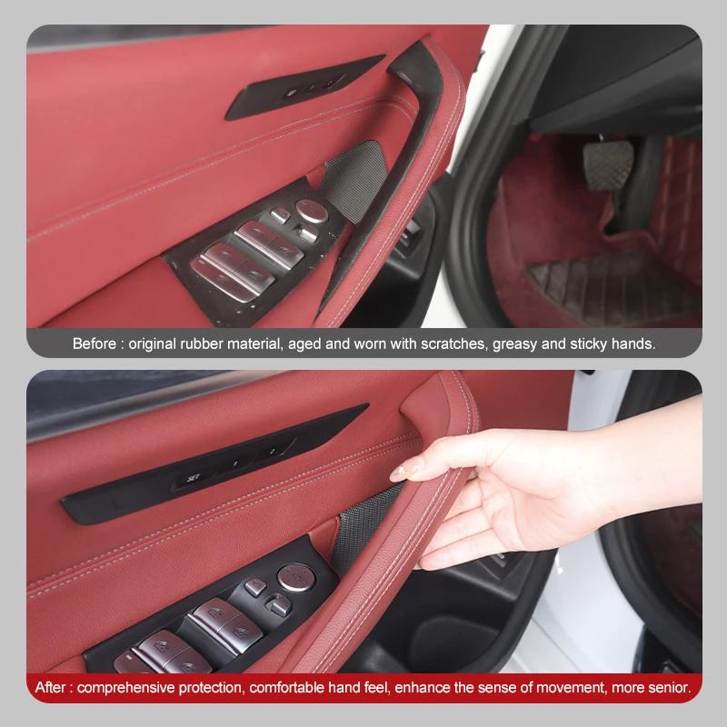 2025 Chaud 2PCS Poignée de tirage intérieure de porte de voiture Panneau de tirage Garnitures de protection Accessoires Auto Convient Pour BMW Série 5 G30 G38 2018-2023 Auto Acc