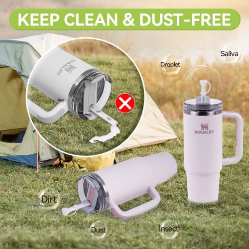 Hotanry Stanley Straw Covers and Spill Stoppers (Set of 6) for Stanley Quencher H2.0 40oz & 30oz Tumblers. Stanley Cup Accessories: Straw Cover Caps,